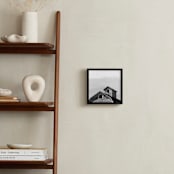 "Salvage Slate Barn Series 3" - Art Print in Slate Gray by Sheila Corcoran - In a Room