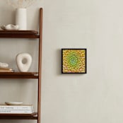 "Mum's the Word" - Art Print in Yellow-Green Mum by Mariecor Agravante - In a Room