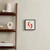 "Caliente" - Art Print in Cream by Red Impressionz - In a Room