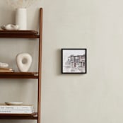 "Chinese Houses" - Art Print in Terracotta Brown by XL - In a Room
