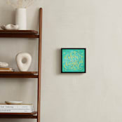 "Shine Bright Lettering" - Art Print in Turquoise by Elaine Stephenson - In a Room