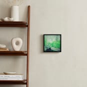 "Painterly Green & Pink Nature Scene" - Art Print in Green Loves Pink by Andy Mars - In a Room