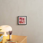 "Bouquet Display" - Art Print in Sharp Paprika and Cheddar by Mariecor Agravante - In a Room