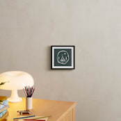 "Kids-Lets Go Camping-" - Art Print in Dark Emerald Green by Nancy Noreth - In a Room