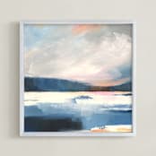 "Crystal Lake" - Art Print in Glacier Blue by AlisonJerry - Framed