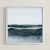 "Restless" - Art Print in Dark Teal by Irene Suchocki - Framed