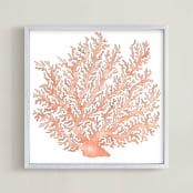"Painted Coral" - Art Print in Coral by Natalie Groves - Framed
