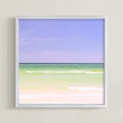 "Watercolors" - Art Print in Periwinkle by Mary Ketch - Framed