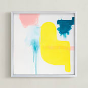 "Sometimes I Wish Beginnings Were Ends" - Art Print in Yellow by Jaime Derringer - Framed