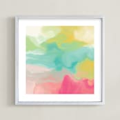 "It's Lit" - Art Print in Persian Green by Artsy Canvas Girl Designs - Framed