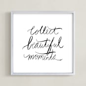 "collect beautiful moments" - Art Print in white by Vivian Yiwing - Framed