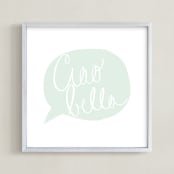 "Ciao Bella!" - Art Print in Mint by Penelope Poppy - Framed