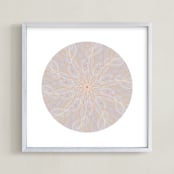 "Planet no.5 Day Dream" - Art Print in Silver Rose by Jan Shepherd - Framed