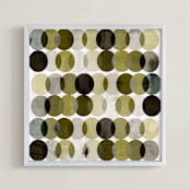 "Overlapping Earth Tone Circles" - Art Print in Earth Tones by Amy Lighthall - Framed