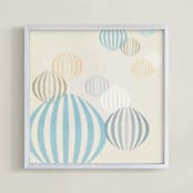 "Soft Ascension" - Art Print in Aqua by Amy Moen - Framed
