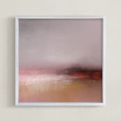 "Twilight Garden" - Art Print in Soft Pink by Shraddha Dharia - Framed
