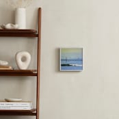 "PaddleBoarders, Malibu 2011" - Art Print in cerulean by Annie Seaton - In a Room