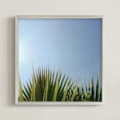 "Summer Fringe" - Art Print in California Sky Blue by studio SYLVO - Framed
