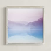 "Chasing Fog" - Art Print in Twilight blue by 1885 Atelier - Framed