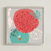 "Desert Frost" - Art Print in Rose by Victoria Johnson - Framed