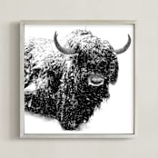 "Below Zero" - Art Print in Black and White by Leslie Le Coq - Framed