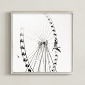 "Rise" - Art Print in Slate Gray by Stacy Kron - Framed