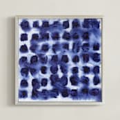 "indigo blot test" - Art Print in indigo blue by Kelly Witmer - Framed