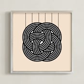 "Hanging Knot 2" - Art Print in Black by Kissyfish - Framed