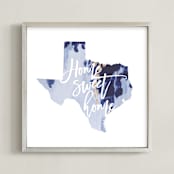 "Texas (Bluebells)" - Art Print in Bluebell by Holly Whitcomb - Framed