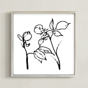 "Bloom to Bloom" - Art Print in White by Lisa McLean - Framed