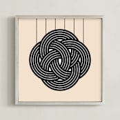 "Hanging Knot 1" - Art Print in black by Kissyfish - Framed