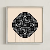 "Dripping Knot 1" - Art Print in Black by Kissyfish - Framed