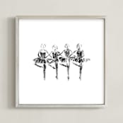 "Les Cygnets - custom order" - Art Print in black by Leanne Friedberg - Framed