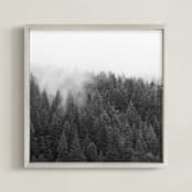 "Secret Forest No. 2" - Art Print in Charcoal Grey by Lynann Colligan - Framed