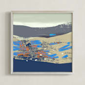 "Shadows" - Art Print in Warm Grey by Simona Gocan - Framed