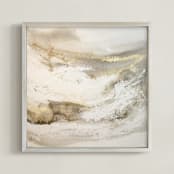 "Rutilated Quartz I" - Art Print in Golden Creme by Teodora Guererra - Framed