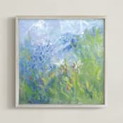 "Coming Home Again" - Art Print in Muted Teal by Teodora Guererra - Framed