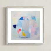 "Snow White" - Art Print in Sky Blue by Shina Choi - Framed