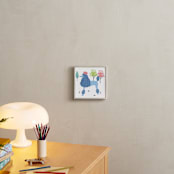 "Parisian Poodle" - Art Print in Parisian Blue by Ali Macdonald - In a Room