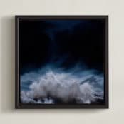 "Stormy Sea" - Art Print in Mist by Emily Morris - Framed Canvas