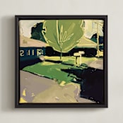"Hoodrat02" - Art Print in Kermit Green by lisa Mundorff - Framed Canvas