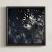 "Quietly Revealing" - Art Print in Black Charcoal by Charlotte Mello Stevenson - Framed Canvas