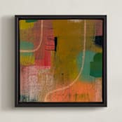 "It Never Runs Out" - Art Print in Eclectic Mix by Stacy Kron - Framed Canvas