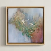 "Don't Stop Blooming 1" - Art Print in Burnt Rose by Christine Olmstead - Framed Canvas