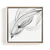 "Movement" - Art Print in Cloud White by Lucrecia Caporale - Framed Canvas