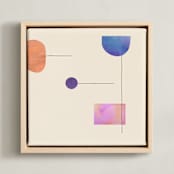 "Levitation 1" - Art Print in Coral by Tatjana Koraksic - Framed Canvas