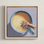 "From The Top 2" - Art Print in Smokey Lavender by Amber Piacentine - Framed Canvas