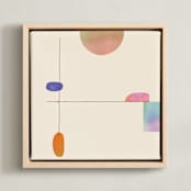 "Levitation 2" - Art Print in Coral by Tatjana Koraksic - Framed Canvas
