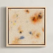 "Abstract Sunrise 4" - Art Print in Sunrise Yellow by Christina Flowers - Framed Canvas