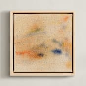"Abstract Sunrise 3" - Art Print in Sunrise Peach by Christina Flowers - Framed Canvas